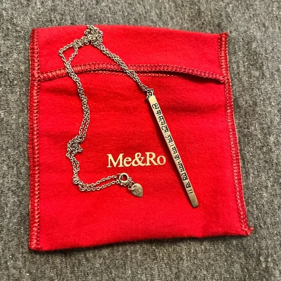 Me & Ro Sterling Silver Sanskrit Necklace - Picture 2 of 6